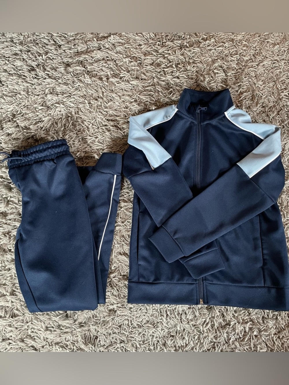 H&M Kids Navy Blue Track Jacket & Pants Set Girls Boys Unisex Size 8/10